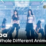 aespa　「WDA」MUSIC BANK出演　黒×シルバーのサイバーパンクな衣装とカリナのセンターに見入る