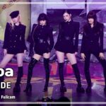 aespa　「LEMONADE」ショー!音楽中心出演　黒の制服コンセプトとキャプテンハットのウィンター