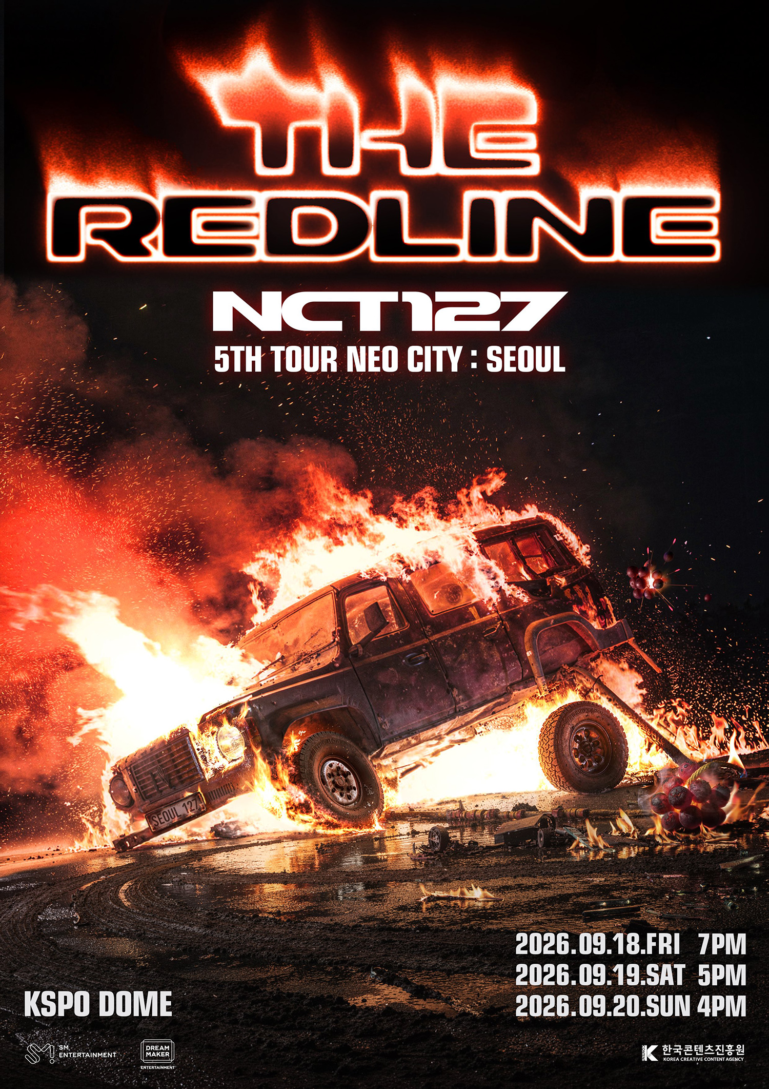 NCT 127 5thツアー「NEO CITY - THE REDLINE」ソウル公演ポスター