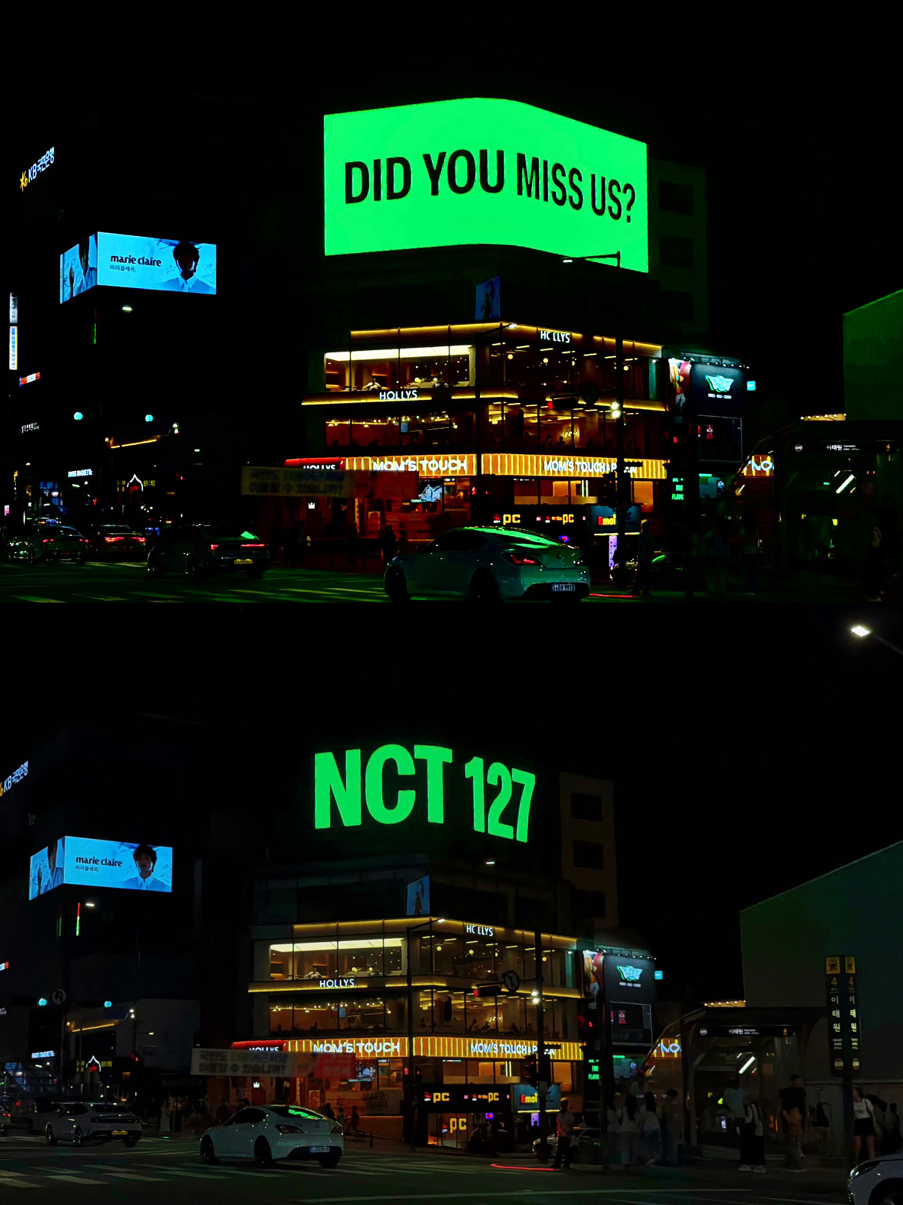 NCT 127の7thフルアルバム「BLINGY」ソウルの屋外広告