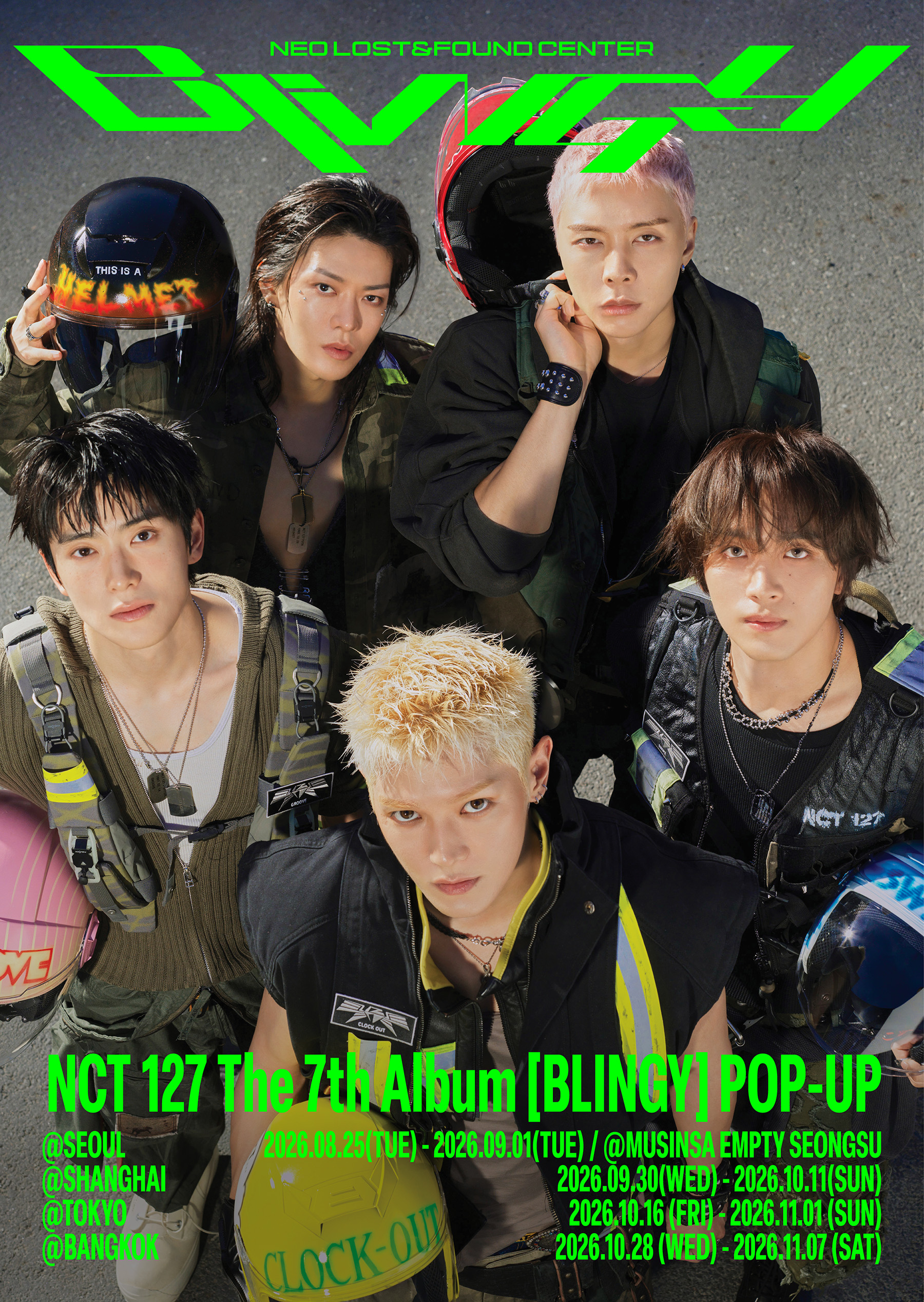 NCT 127 7thフルアルバム「BLINGY」発売記念ポップアップの告知画像