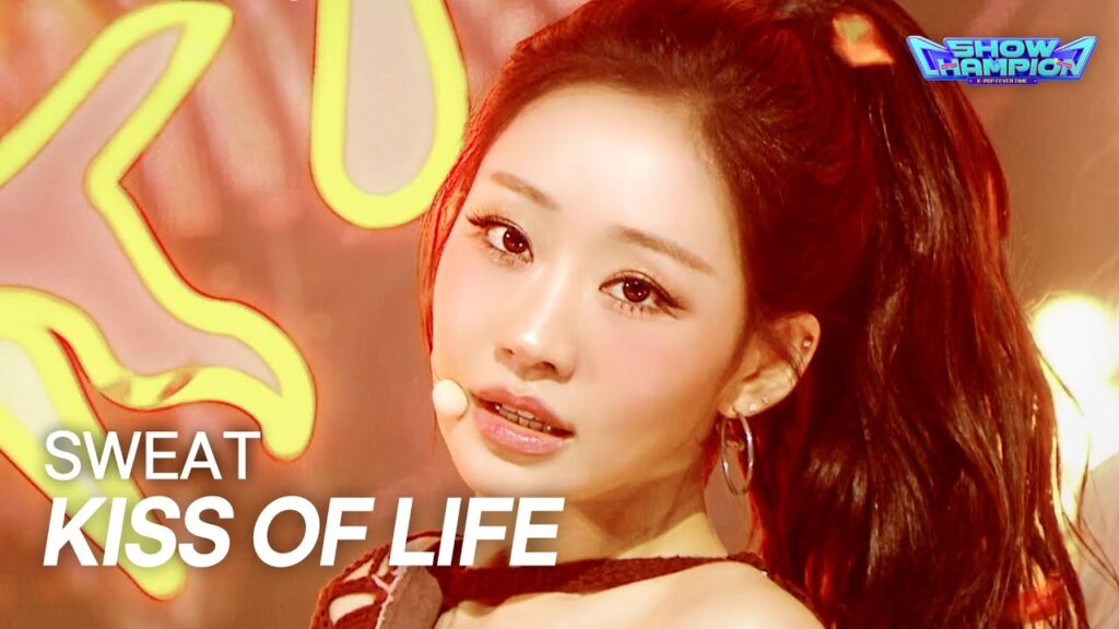 KISS OF LIFE　Show Champion　〝SWEAT〟に太陽のセット　ジュリーはポニーテールで登場