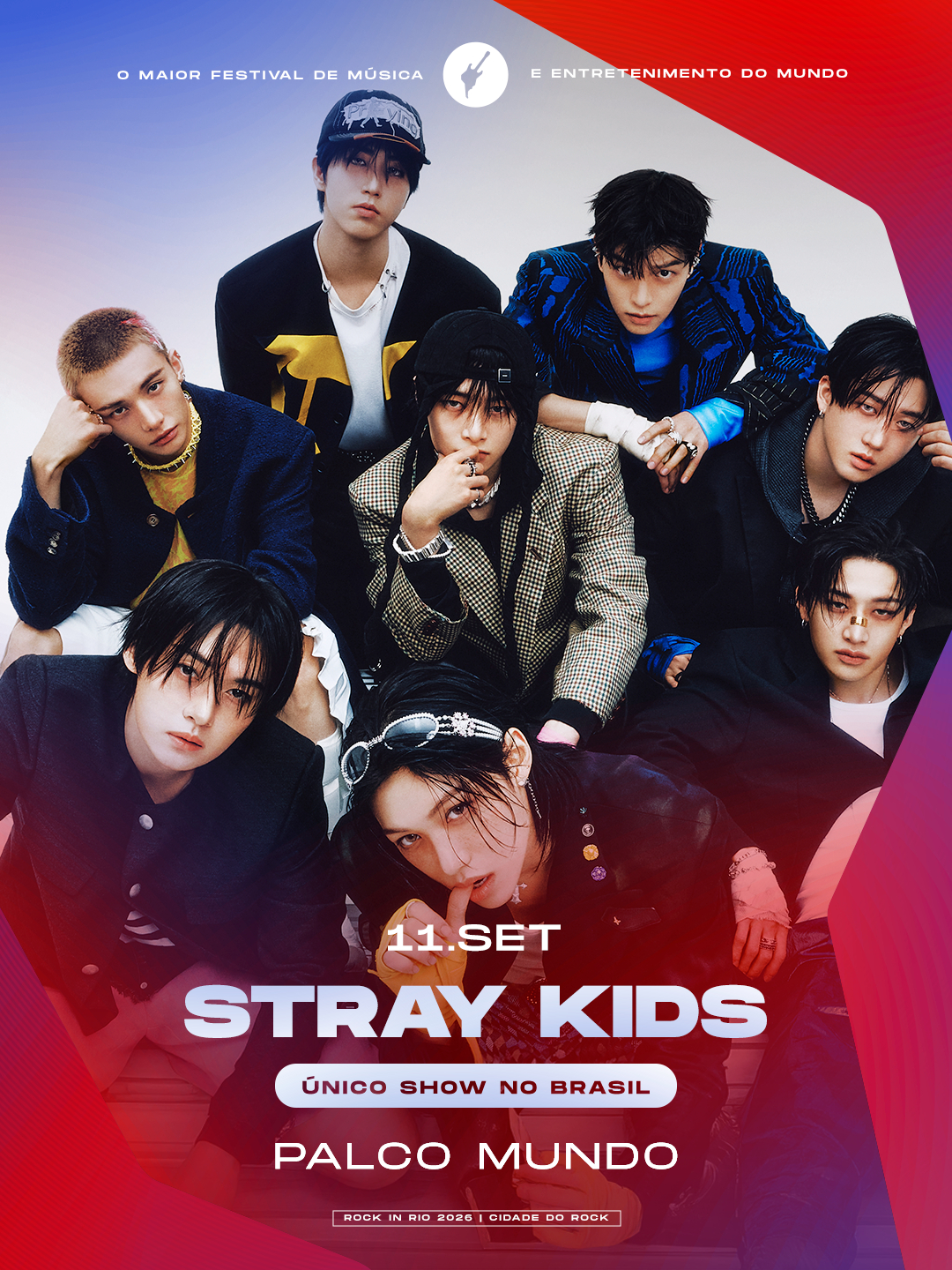 ロック・イン・リオ2026 9月11日のStray Kids出演を知らせるビジュアル