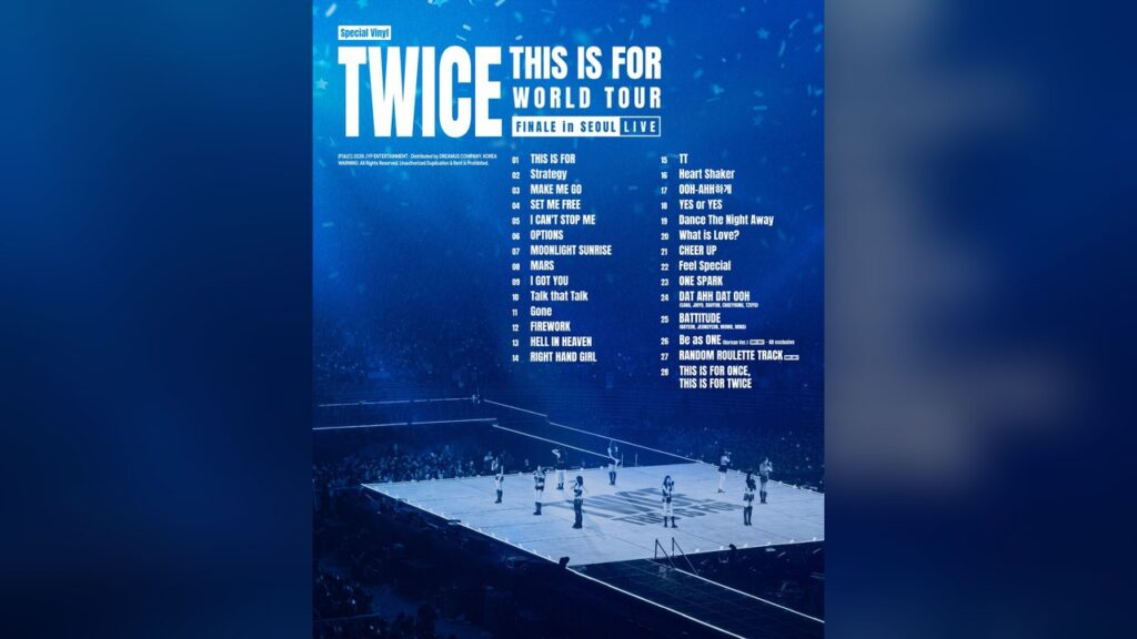 TWICE　ライブ盤スペシャルバイナルのトラックリスト公開　28曲収録　10月16日発売