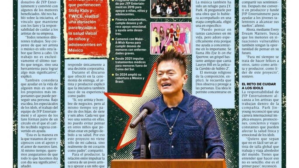 パク・ジニョン　JYPと共にメキシコへ5億5000万ウォン寄付　現地日刊紙が1面で報道
