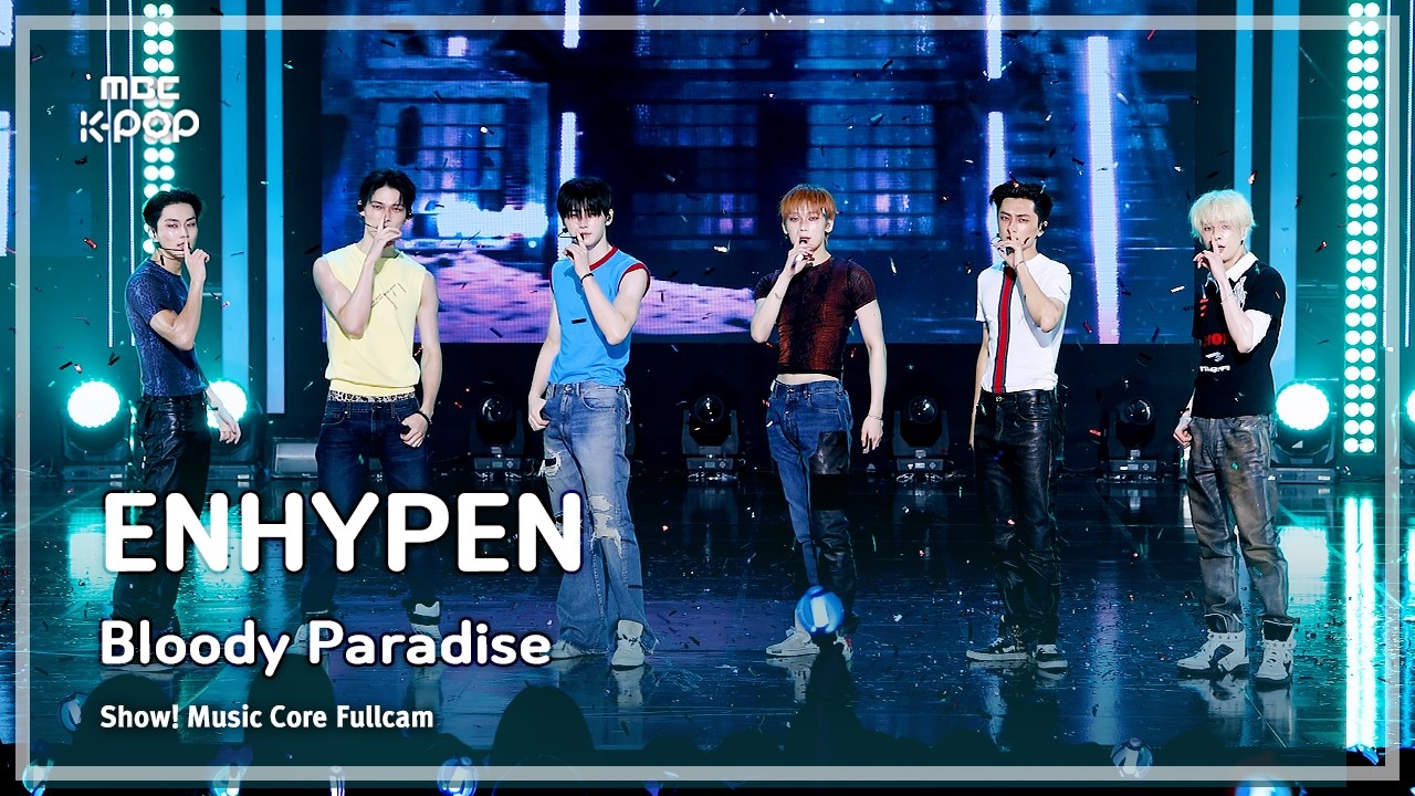 ENHYPEN　ショー!音楽中心で「Bloody Paradise」4度目の1位　直カムはニキとジョンウォンの2本