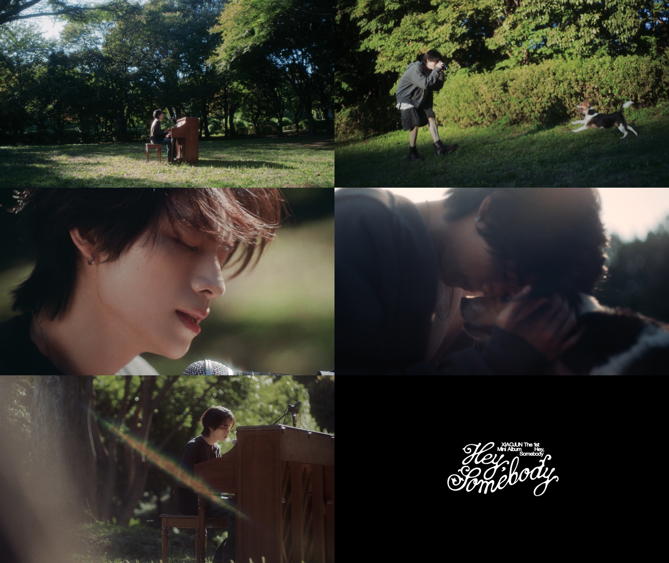 シャオジュンの初のミニアルバム「Hey, Somebody」のイントロフィルムのキャプチャ画像