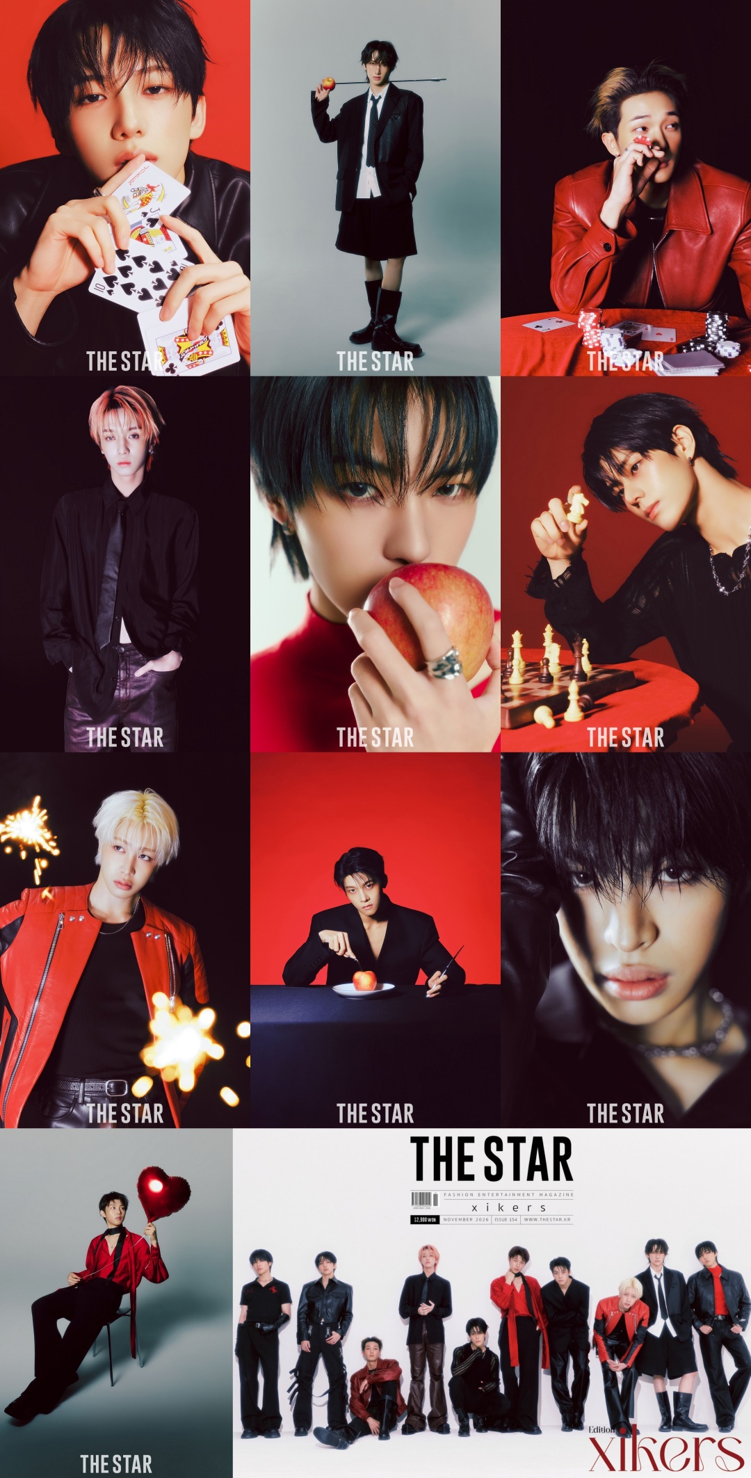 xikersが飾った「THE STAR」11月号のカバー画像