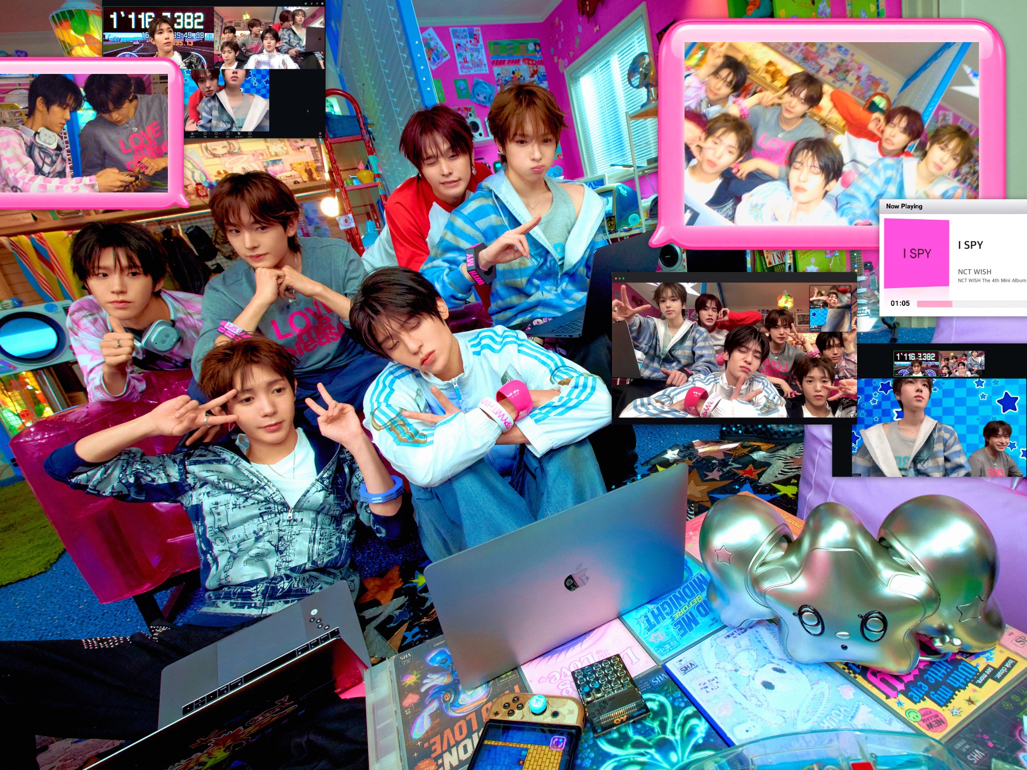 「I SPY」のコンセプトを表現したNCT WISHのティザーイメージ